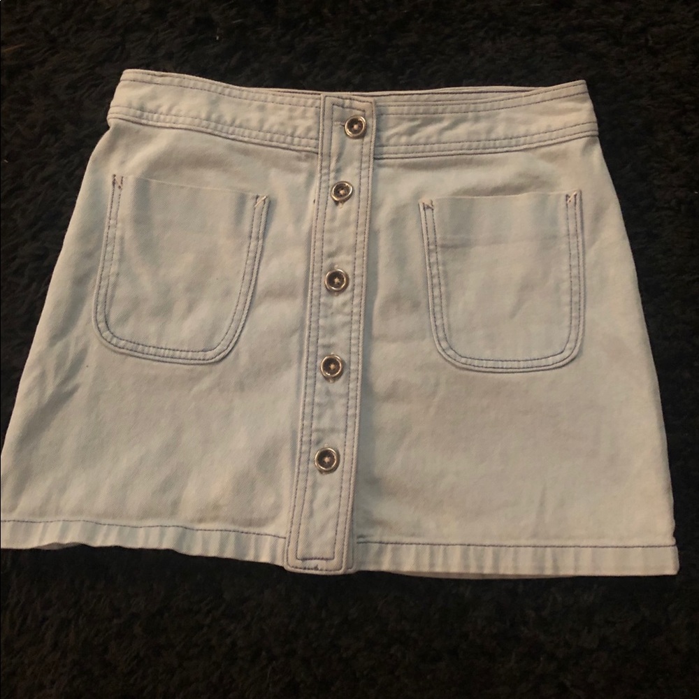 DKNY Denim Mini Skirt with Pockets